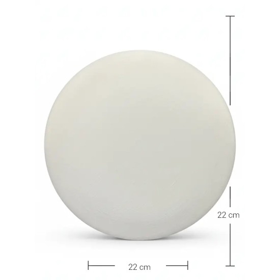 EHCS006 22 cm Yuvarlak Duvar Süsü Ham Seramik Obje