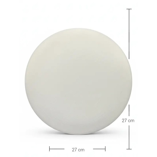 EHCS007 27 cm Yuvarlak Duvar Süsü Ham Seramik Obje