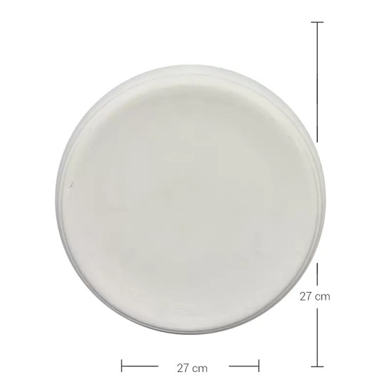 EHCS011 27 cm Bordürlü Duvar Süsü Ham Seramik Obje