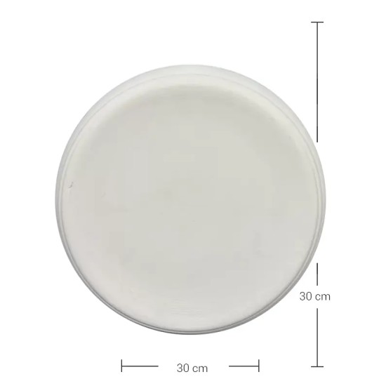 EHCS012 30 cm Bordürlü Duvar Süsü Ham Seramik Obje