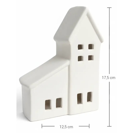 EHCS015 İkili Ev Mumluk Ham Seramik Obje