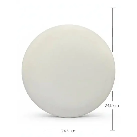 EHCS007 27 cm Yuvarlak Duvar Süsü Ham Seramik Obje