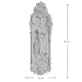 Violette Ham Polyester Üzüm Toplayan Kadın Figürlü Rölyef Pano No:132 (45x13 cm)