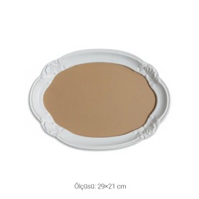 EHS132 Ahşap Obje Elips Sunumluk (29×21 cm)