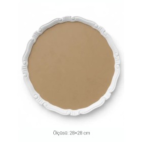 EHS137 Ahşap Obje İnce Kenar Sunumluk (28×28 cm)