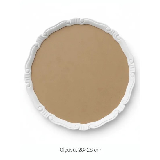 EHS137 Ahşap Obje İnce Kenar Sunumluk (28×28 cm)