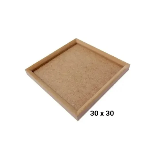 PA216 Orta Kare 18 mm Çıta Pano Ahşap Boyanabilir Obje