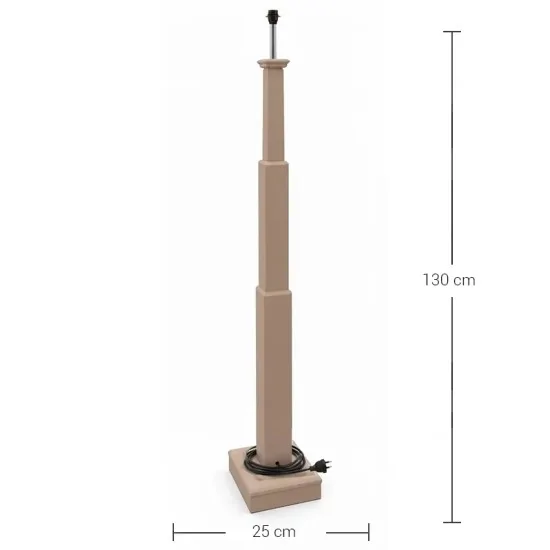 F823 Optima Kare Tabanlı Uzun Lamba Ayağı Ahşap Boyanabilir Obje