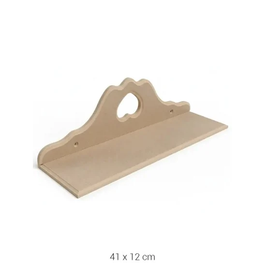 RA517 Küçük Kalpli Raf Ahşap Boyanabilir Obje