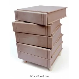 D15 Kitap Şeklinde Komodin Ahşap Boyanabilir Obje