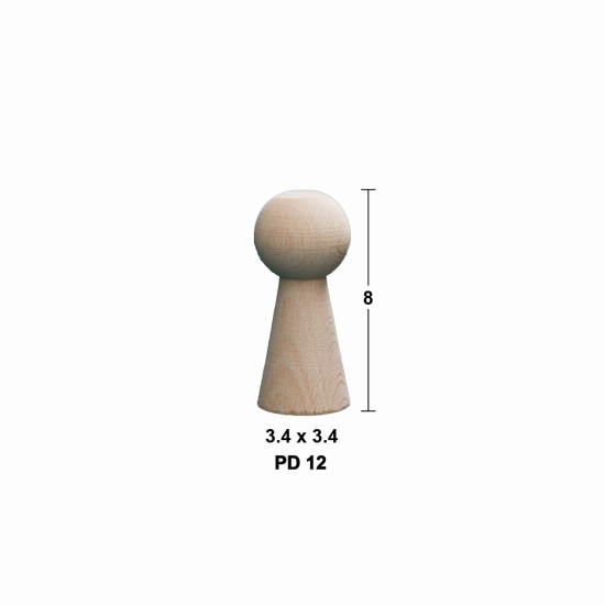 PD12 Peg Bebek 8 cm Ahşap Boyanabilir Obje