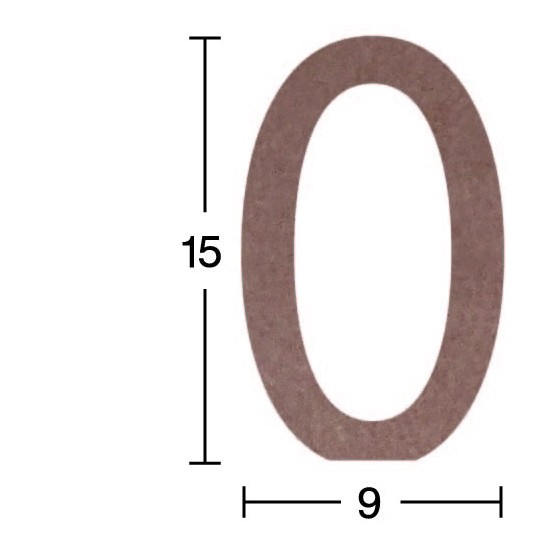 H33 0 Rakamı Ahşap Boyanabilir Obje