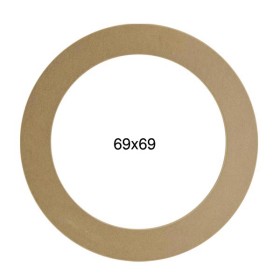 AY174 Büyük Yuvarlak Ayna Çerçevesi Ahşap Boyanabilir Obje