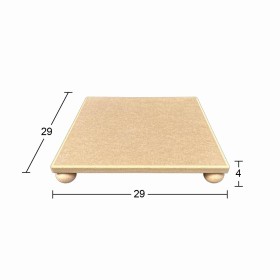 SN29 Kare Top Ayaklı Sunumluk Ahşap Boyanabilir Obje