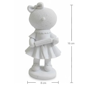 PN15 Yana Oklavalı Kardan Kız Ham Polyester Obje