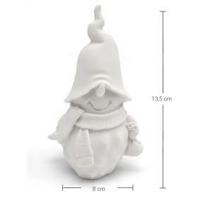 PN19 Yana Dalgalı Şapkalı Kardan Adam Ham Polyester Obje