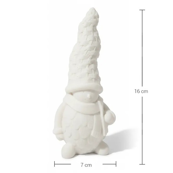 PN24 Yana Örgü Şapkalı Figür Ham Polyester Obje