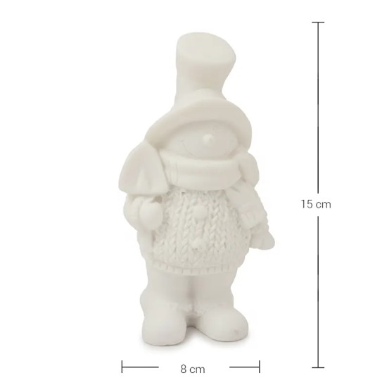 PN25 Yana Kürekli Yılbaşı Figür Ham Polyester Obje