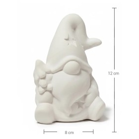 PN26 Yana Yıldızlı Noel Cücesi Ham Polyester Obje