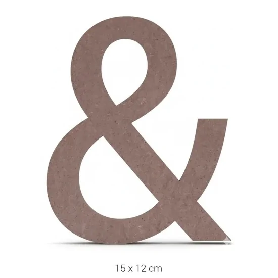 Ve İşareti (&) Ham Ahşap H043