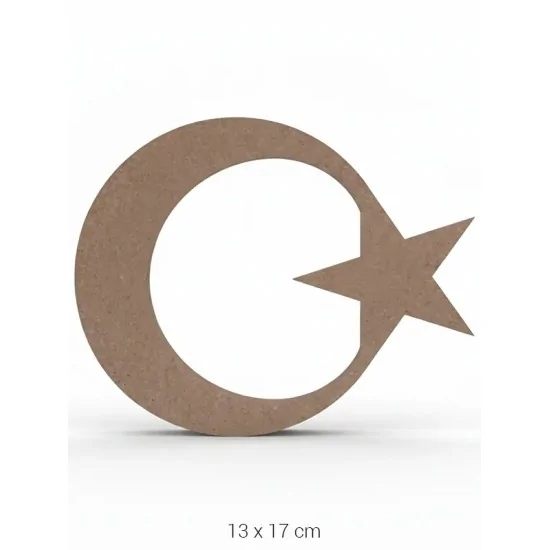Ay Yıldız Ham Ahşap H083