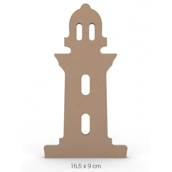 H088 Deniz Feneri Ham Ahşap Boyanabilir Obje