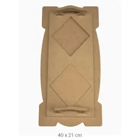 Büyük Karolu Tepsi Oval Kenar T784