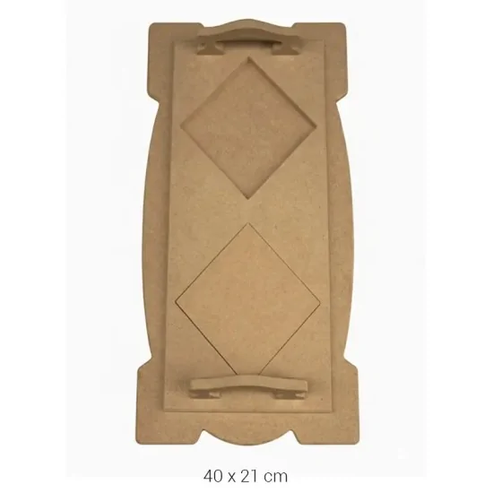 Büyük Karolu Tepsi Oval Kenar T784