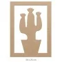 DS032 Kaktüs Figürlü Dekoratif Duvar Süsü Ahşap Boyanabilir Obje