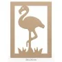 DS019 Flamingo Figürlü Dekoratif Duvar Süsü Ahşap Boyanabilir Obje