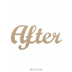 DS114 "After" Yazılı Dekoratif Duvar Süsü Ham Ahşap Boyanabilir Obje