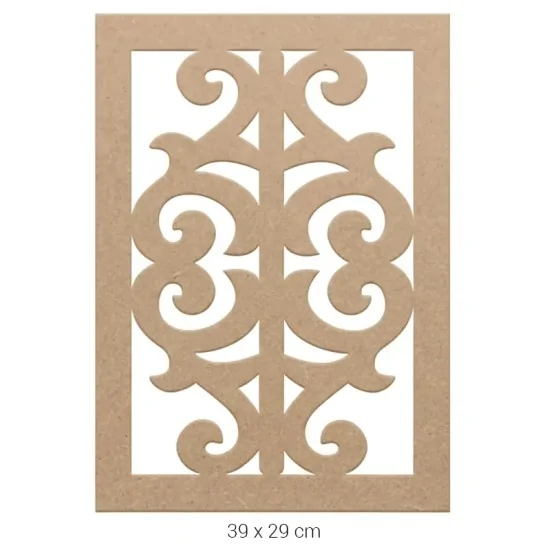 DS035 Selçuklu Geçme Motifli Dekoratif Duvar Süsü Ahşap Boyanabilir Obje