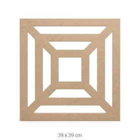 DS006 Geometrik Desenli Dekoratif Duvar Süsü Ahşap Boyanabilir Obje