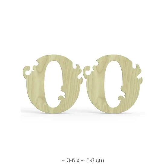 KD217 Dekoratif "0" Rakamı Ahşap Boyanabilir Obje