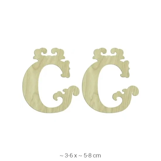 KD226 Dekoratif "Ğ" Harfi Ahşap Boyanabilir Obje