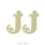 KD230 Dekoratif "J" Harfi Ahşap Boyanabilir Obje