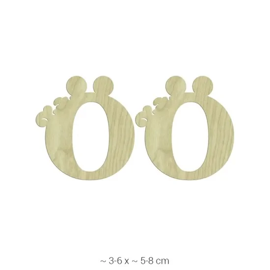 KD236 Dekoratif "Ö" Harfi Ahşap Boyanabilir Obje