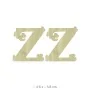 KD246 Dekoratif "Z" Harfi Ahşap Boyanabilir Obje
