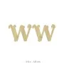 KD247 Dekoratif "W" Harfi Ahşap Boyanabilir Obje
