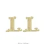 KD232 Dekoratif "L" Harfi Ahşap Boyanabilir Obje