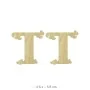 KD241 Dekoratif "T" Harfi Ahşap Boyanabilir Obje