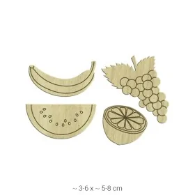 KD070 Dekoratif Meyve Seti Ahşap Boyanabilir Obje