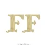 KD224 Dekoratif "F" Harfi Ahşap Boyanabilir Obje