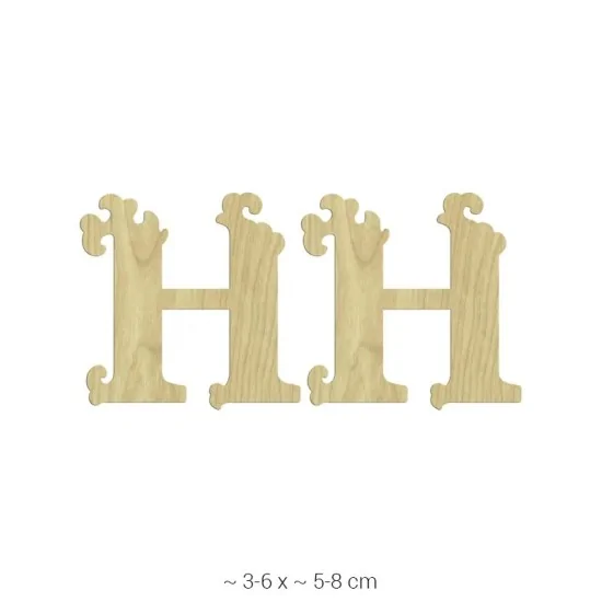 KD227 Dekoratif "H" Harfi Ahşap Boyanabilir Obje