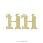 KD227 Dekoratif "H" Harfi Ahşap Boyanabilir Obje