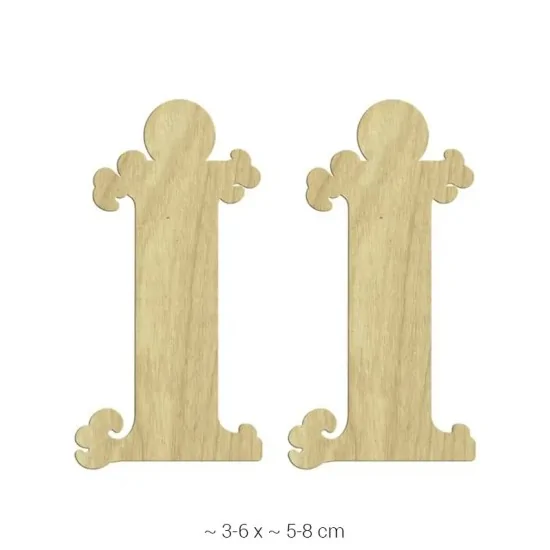 KD229 Dekoratif "İ" Harfi Ahşap Boyanabilir Obje