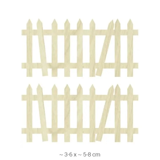 KD283 Dekoratif "Çit" Ahşap Boyanabilir Obje