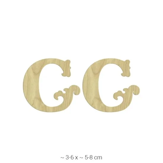 KD225 Dekoratif "G" Harfi Ahşap Boyanabilir Obje