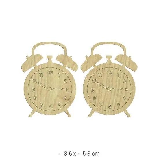 KD190 Dekoratif Çalar Saat Ahşap Boyanabilir Obje