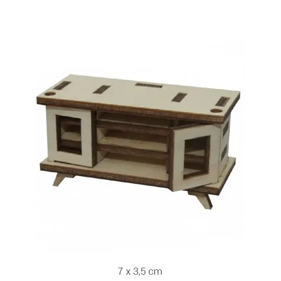 MN60 Minyatür TV Ünitesi Ahşap Boyanabilir Obje